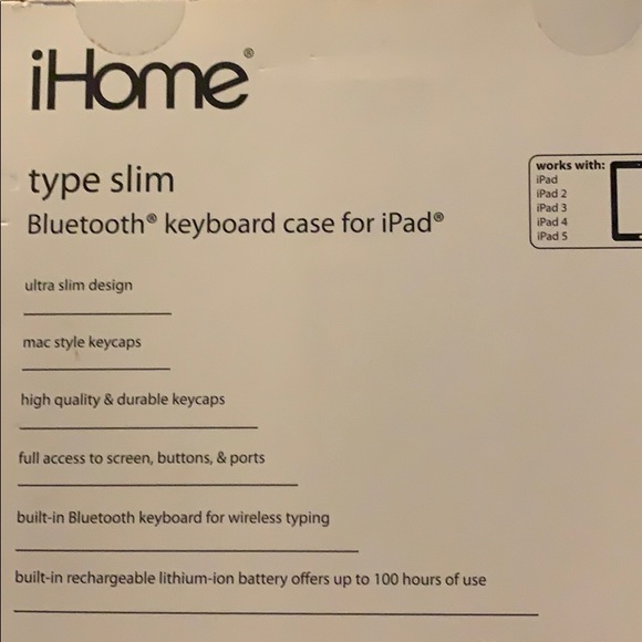 iHome slim type iPad keyboard Black - Picture 7 of 8